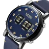 MEGIR Roller Design Men's Personality Creative Watch Trendy Black Technology Cool Concept Design Stainless Steel Strap
