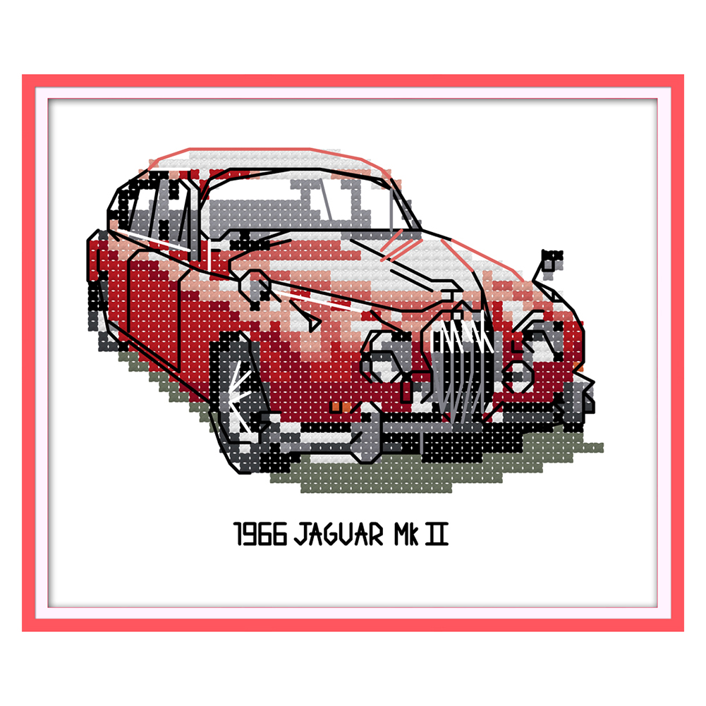 

16*14CM - 14CT Stamped Cross Stitch-Vehicle, 501 Original