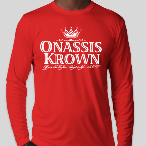 Onassis Krown Brand Logo Long Sleeve T-Shirt