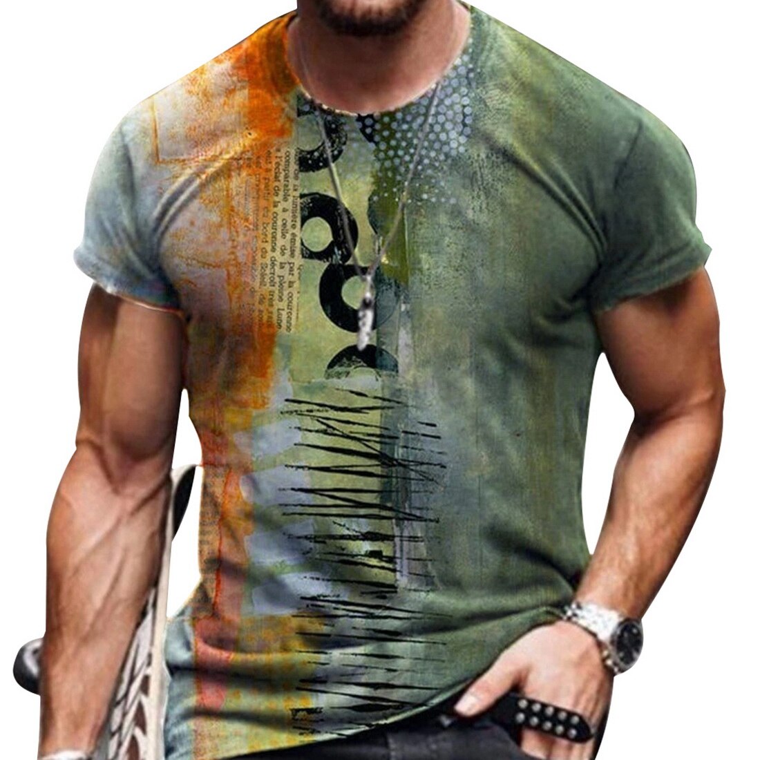 

Ethnic - 3D Printed Men T Shirt, Xxxl, 501 Original