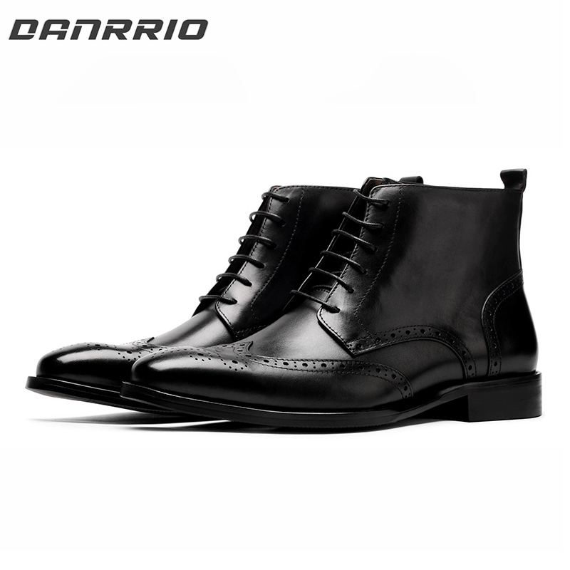 DANRRIO British Style Business Brogue Short Boots DANRRIO.COM DANRRIO