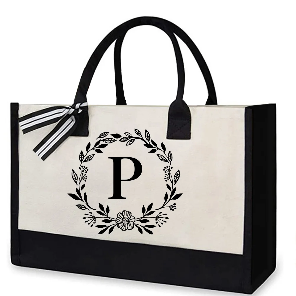 Canvas Shopping Bag - Alphabet P