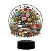 (US Local)Flower Book Diamond Painting Night Light 5D DIY Diamond Art Lamp Home Decor