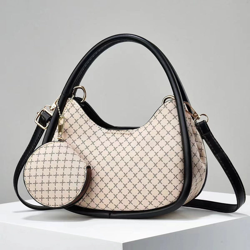 Women’s Medium Pu Leather Printing Vintage Style Classic Style Square Zipper Underarm Bag