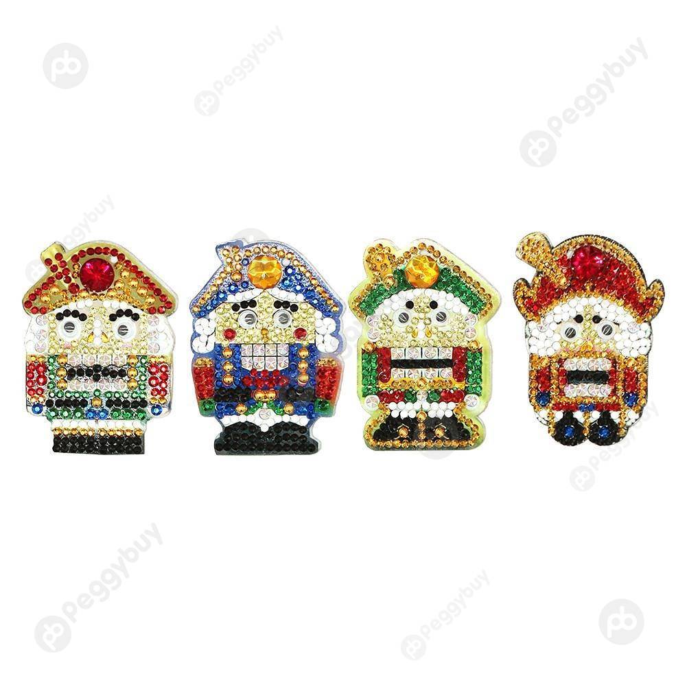 

4pcs Soldier-DIY Creative Diamond Keychain, 501 Original