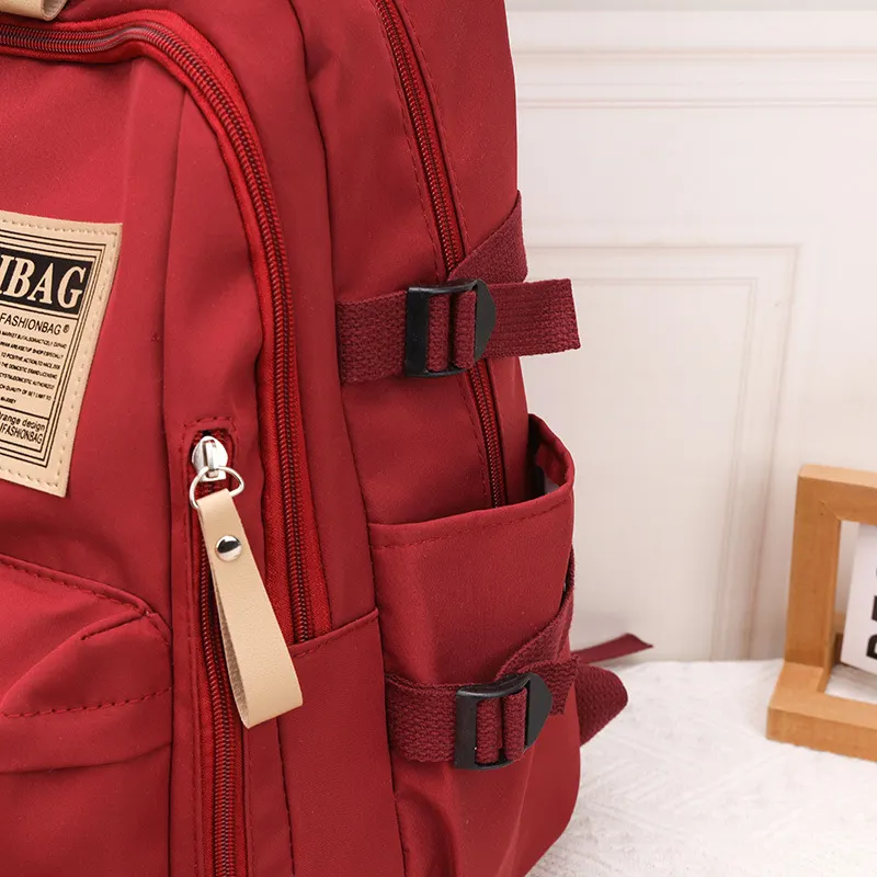 Vintage Label Large Capacity Student Backpack