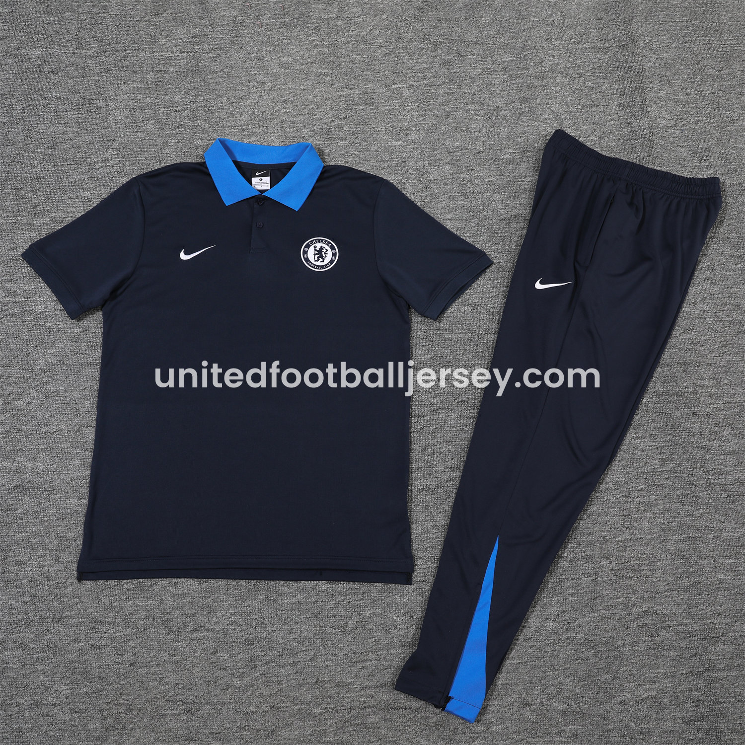 C.H.E.L.S.E.A 25-26 POLO Short-Sleeve Training Set - Deep Blue Top and Pants