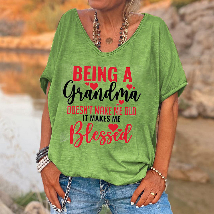 Being A Grandma Doesn't Make Me Old It Makes Me Blessed Shirt socialshop