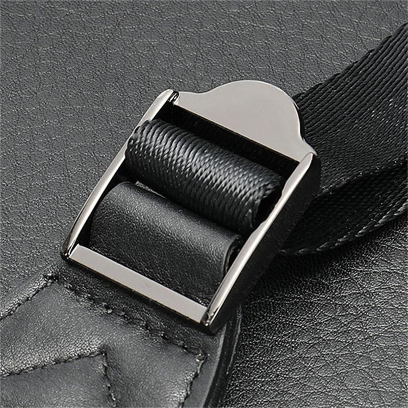 Men's Leather Backpack Large Capacity Computer Bag Retro Style School Bag