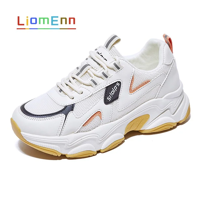 2021 Fashion Chunky Women's Platform Sneakers Women Shoes Korean Casual Sport Shoes White Vulcanized Tennis Female Basket Femme