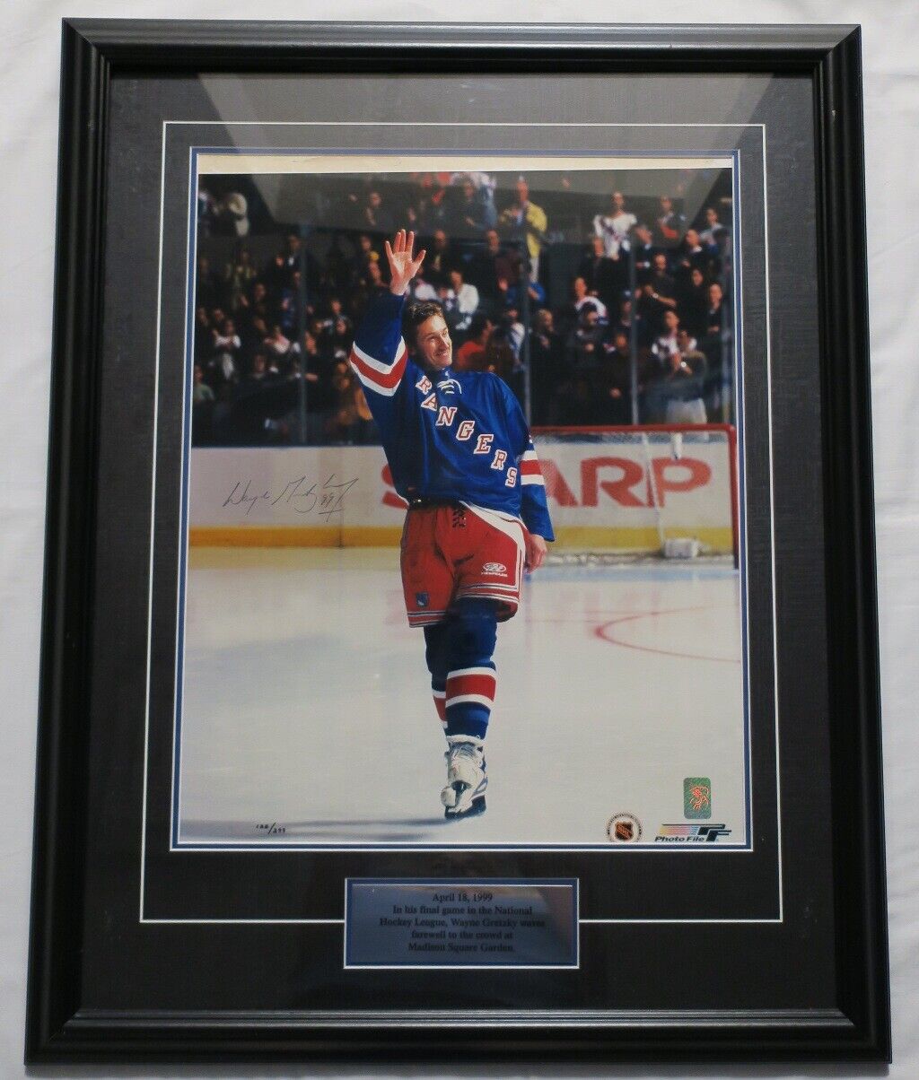 Wayne Gretzky Signed/Framed L/E 16x20 Farewell at MSG (STEINER/WG AUTHENTIC)