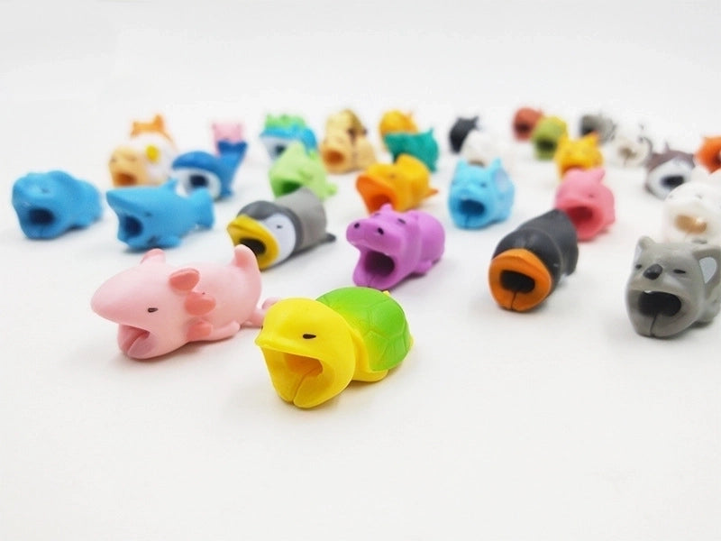Cross-border Bite Usb Cable Protection Sleeve Cute Animal Shape Anti-break Cable Winder Mobile Phone Charging Cable Protection