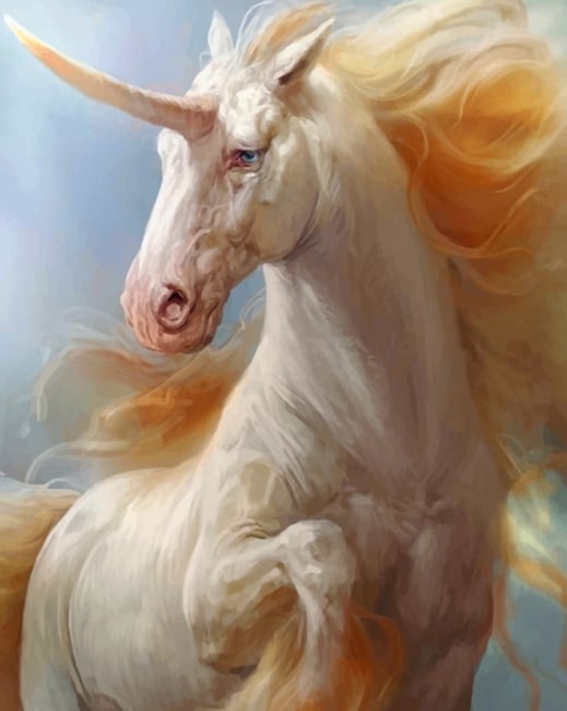 

White Unicorn – Paint By Numbers - 40*50CM, 501 Original