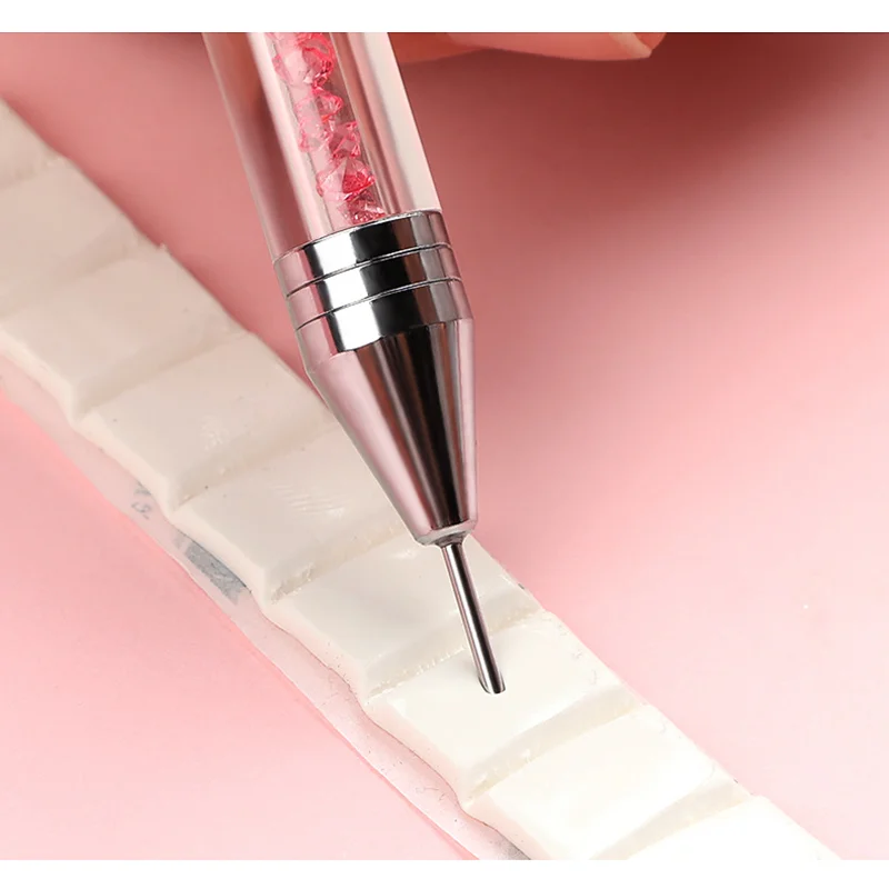 Dual Heads Acrylic Dotting Wax Pen Point Drill Picker Nail Art Studs Dotter