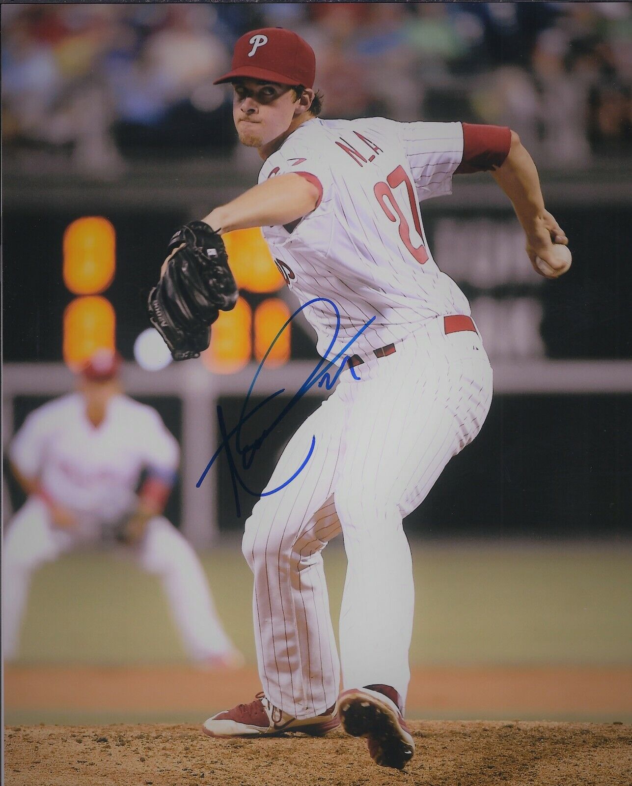 Signed 8x10 AARON NOLA Philadelphia Phillies Autographed Photo Poster painting - COA