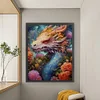 >SALE<Full Embroidery Eco-cotton Thread 11CT Print Flower Dragon Cross Stitch 50x60cm