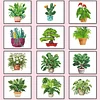 12pcs Potted Plant 5D DIY Square Drill Diamond Painting Kits for Adults Beginners Home Decor Diamonds Paintings Gem Art 5.91x7.09in