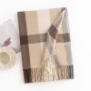 Classic Plaid Autumn Winter Tassel Shawl Scarf
