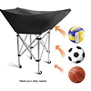 [US Local Warehouse] Collapsible Hammock Ball Cart with Wheels Volleyball Cart with Carry Bag Garage Sports Equipment Organizer for Easy Storage and Transport Hold Up To 28 Balls