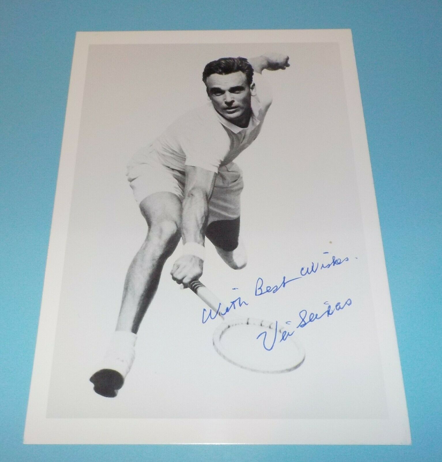 Vic Seixas Signed Autographed 5 x 7 Photo Poster painting Tennis B