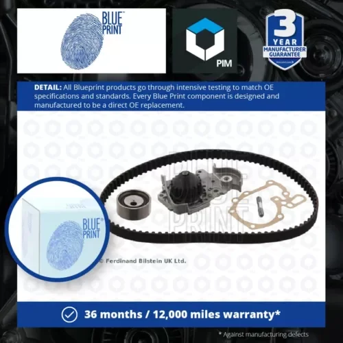 Timing Belt & Water Pump Kit fits DACIA LOGAN EXPRESS 1.6 2009 K7M710 Set New Parts