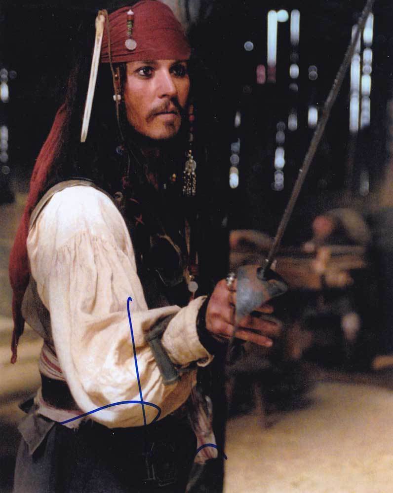 Johnny Depp In-Person AUTHENTIC Autographed Photo Poster painting Pirates SHA #58666