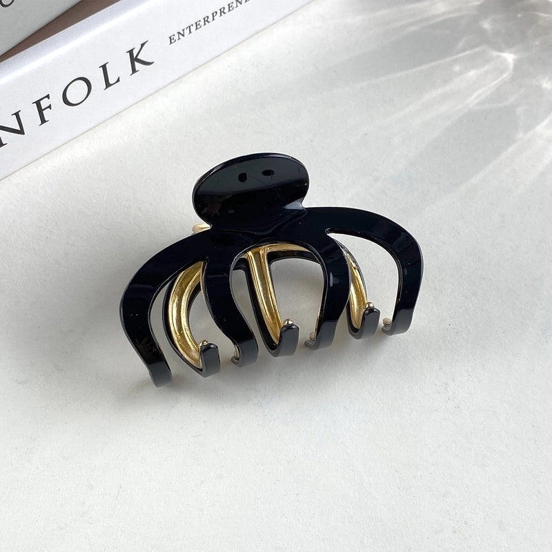 Women’s Elegant Sweet Checkered Alloy Acetic Acid Sheets Hair Claws