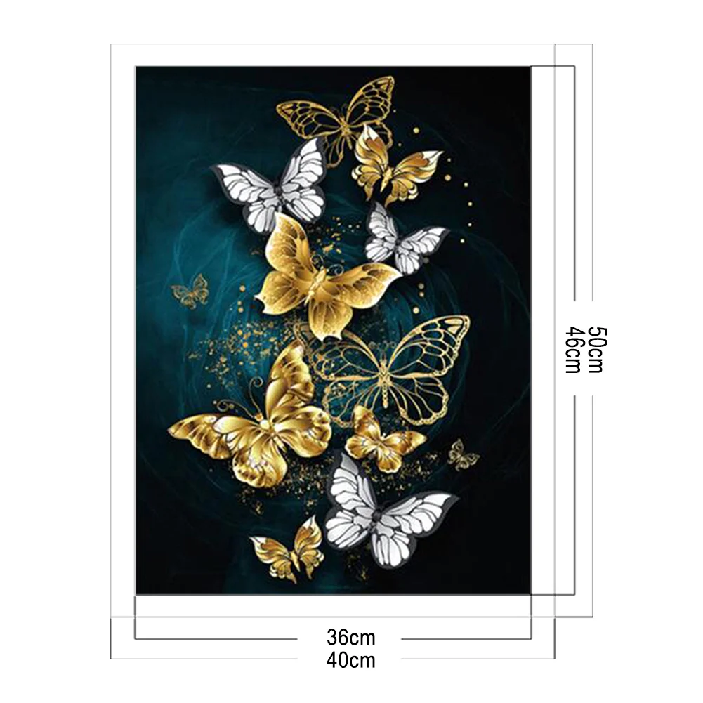 Full Embroidery 11CT DIY Butterflies Art Stamped Cross Stitch Kit Craft