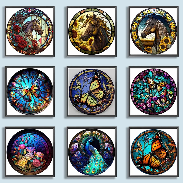 Stained Glass Abstract - Full Round - Diamond Painting (30*30cm)