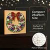 (25x25cm)DIY Pearl Painting Xmas Framed Handmade Pearl Material Art Kit Living Room Decor