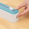 Cling Film Dispenser and Cutter Practical Food Film Cutting Box with Slide Cutter Roll Organizer Holder for Organization and Storage for Aluminum Foil & Cling Film 