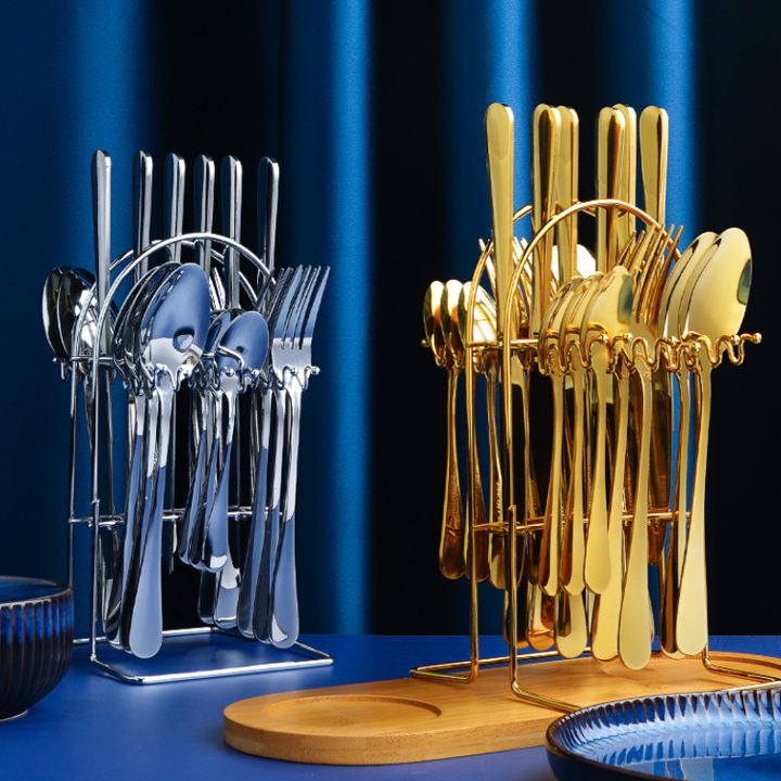 Cutlery set on stand discount