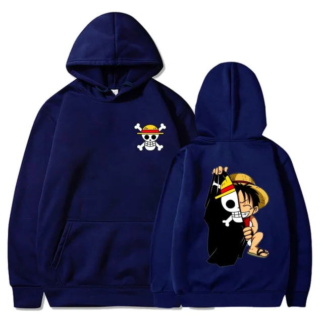 One Piece Hoodie Luffy Cute Pullover Oversized Hoodie