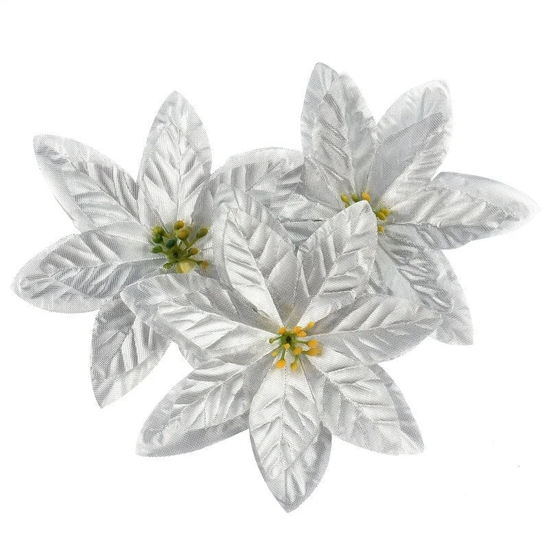 10/30/100pcs Large Silk Artificial Rose Flower Head Flannel For Home Wedding Decoration Scrapbook DIY Christmas Tree Accessories