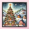 Christmas Tree-11CT Stamped Cross Stitch 50*50cm/19.69*19.69in