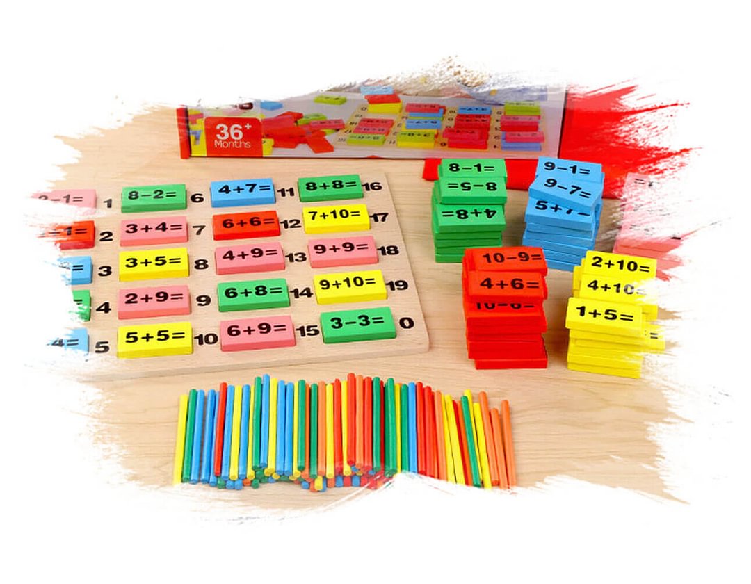 Learn to Add math Game Dominoes Toy