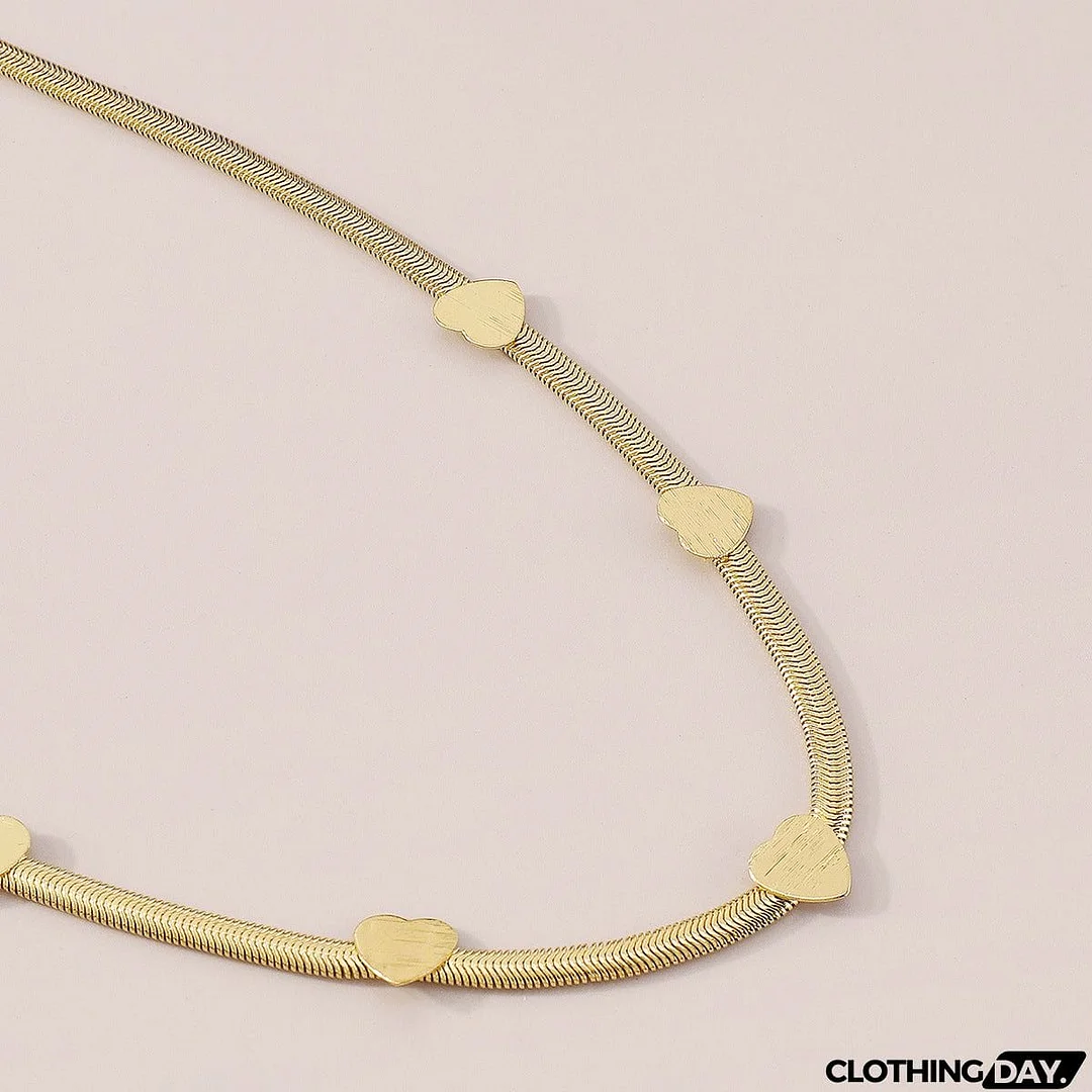 Love Simple Metal Necklace