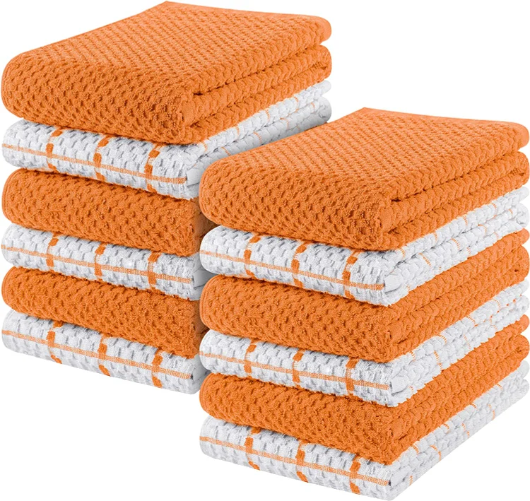 12 Pcs Kitchen Dish Cloths Cotton Super Cleaning Absorbency Towel