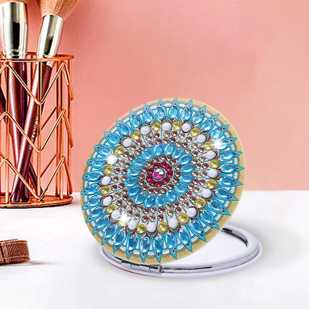 DIY Diamond Art Mosaic Makeup Mirror Paint by Number Kits Mandala