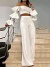 Falbala Long Sleeves Straight Leg Suits