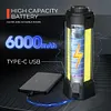 6000mAh LED Work Light Rechargeable Cordless Work Light for Camping (Black)