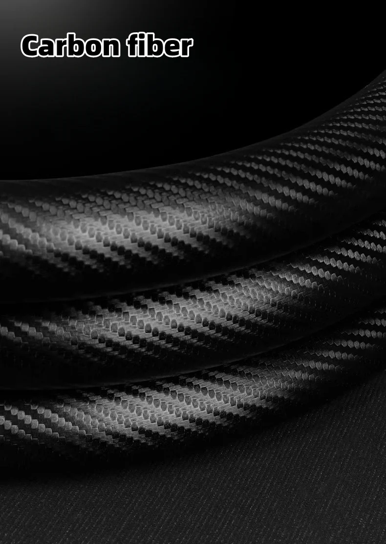Customized carbon fiber suede steering wheel cover with car logo