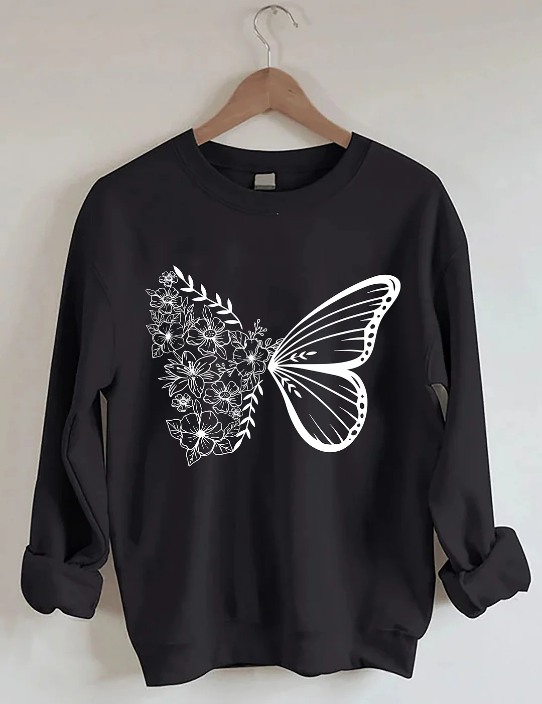 Floral Butterfly Sweatshirt