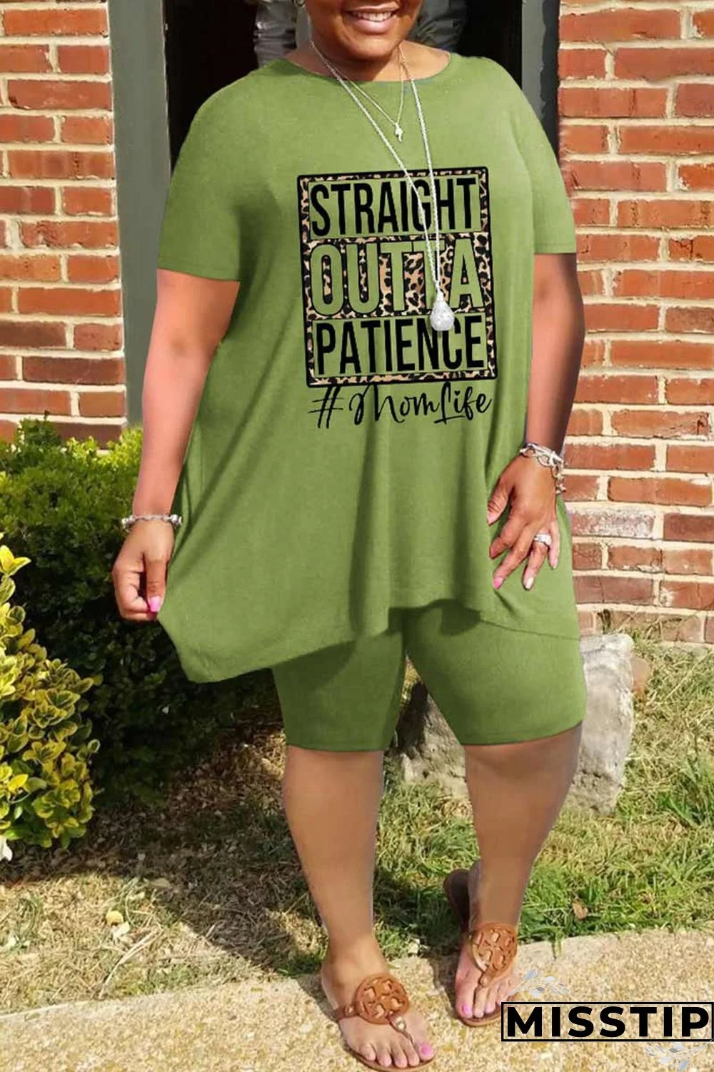 Black Casual Print Patchwork O Neck Plus Size Two Pieces