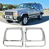 1 Pair Headlight Frame 5EM72SW1 Headlamp Bezel Cover for Jeep Cherokee 1998-2002