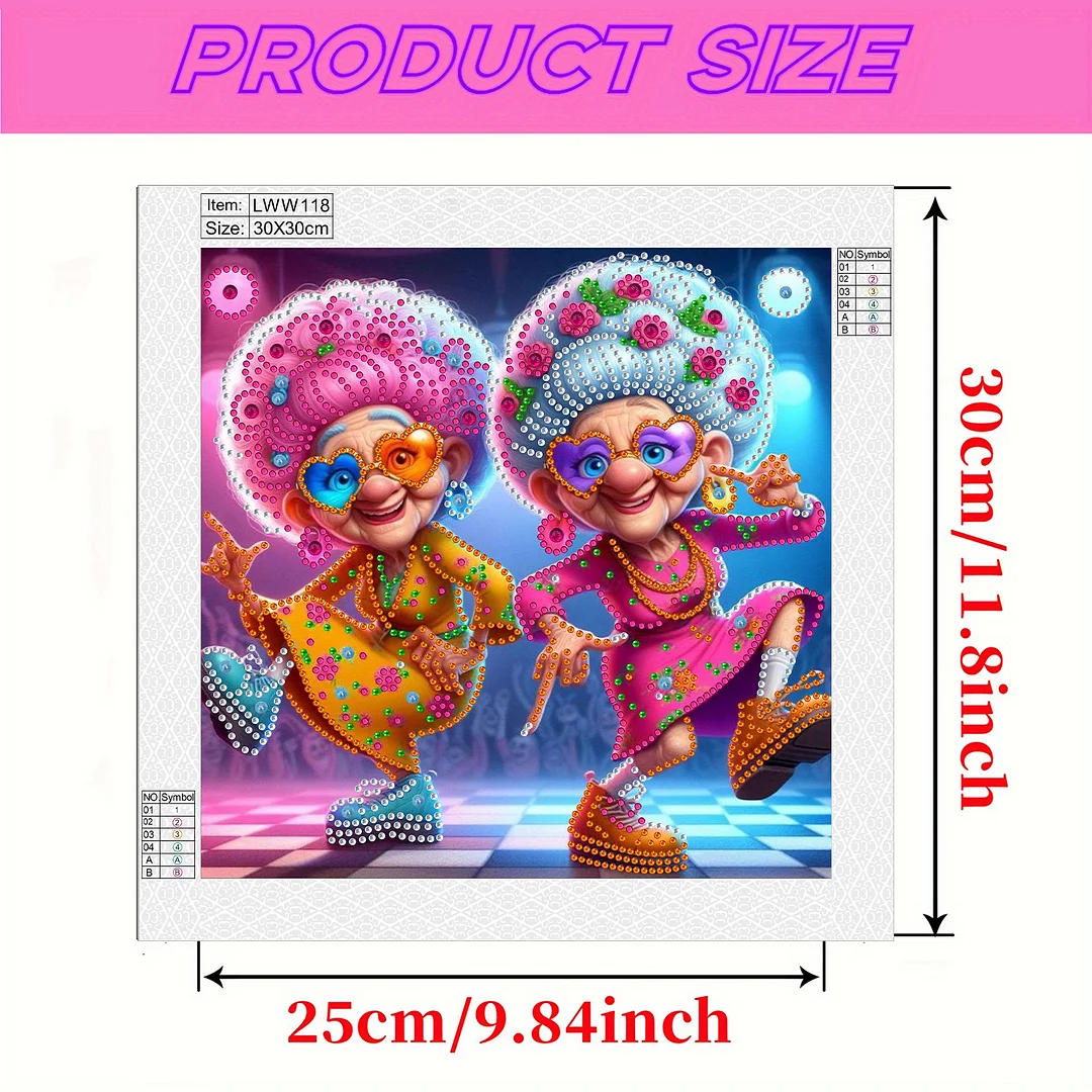 Grandma - Diamond Painting - Partial Special Shaped Drill(Canvas|30*30cm)