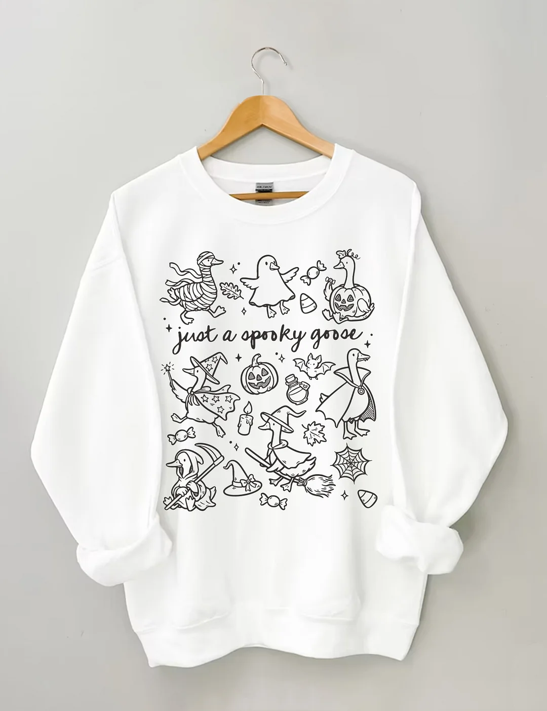 Just A Spooky Goose Doodles Sweatshirt
