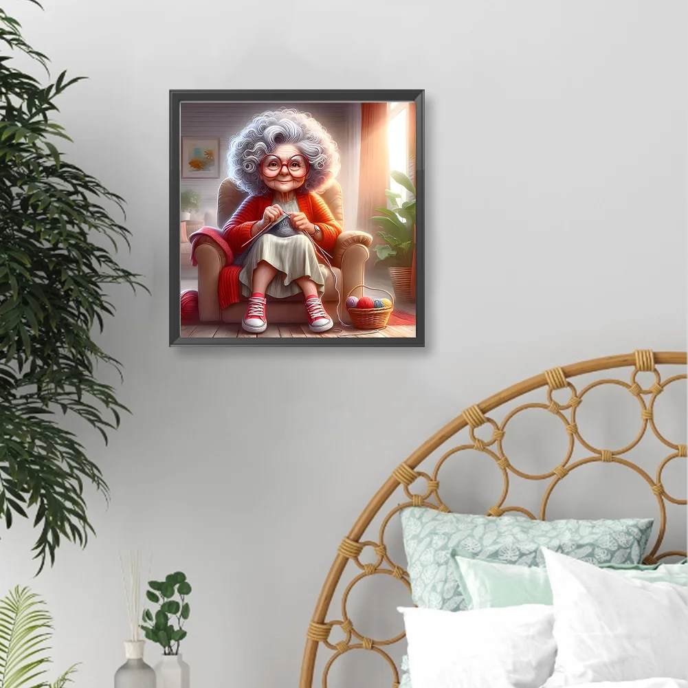 Diamond Painting - Full Round Drill - Grandma(Canvas|40*40cm)