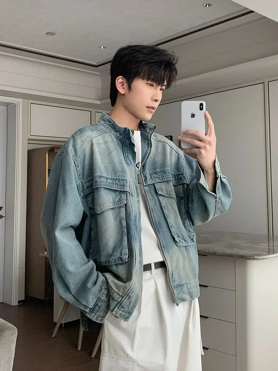 Aonga Washed Light Blue Denim Jacket