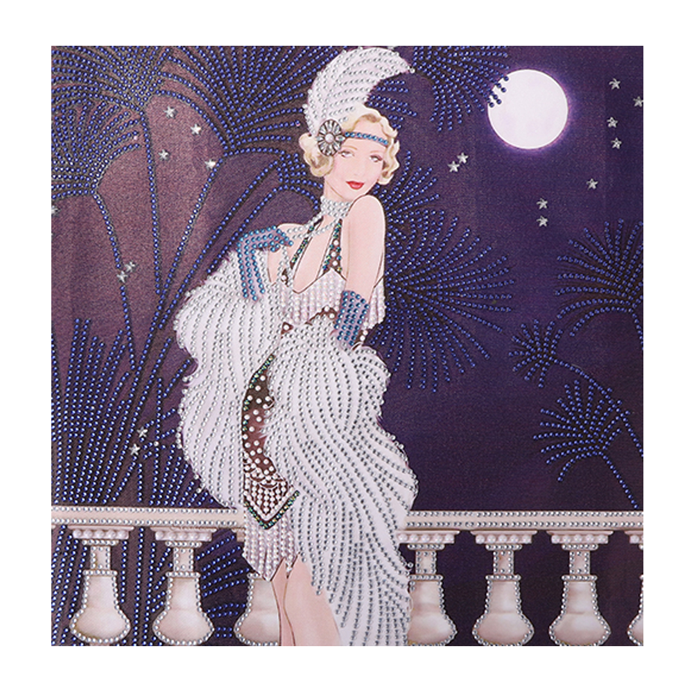 

40*40CM - Special Shaped Diamond Painting - Elegant Lady, 501 Original